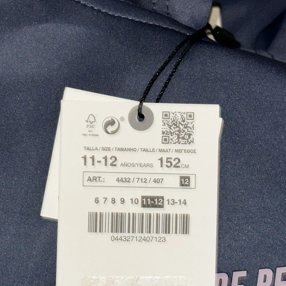 ZARA Kids | Blue-Gray | NEOPRENE SPORTY SWEATSHIRT - Picture 8 of 8